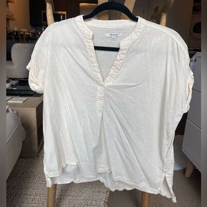 Madewell Linen Short-Sleeve Blouse